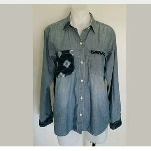 Madewell Chambrey Button Up Shirt Size Large